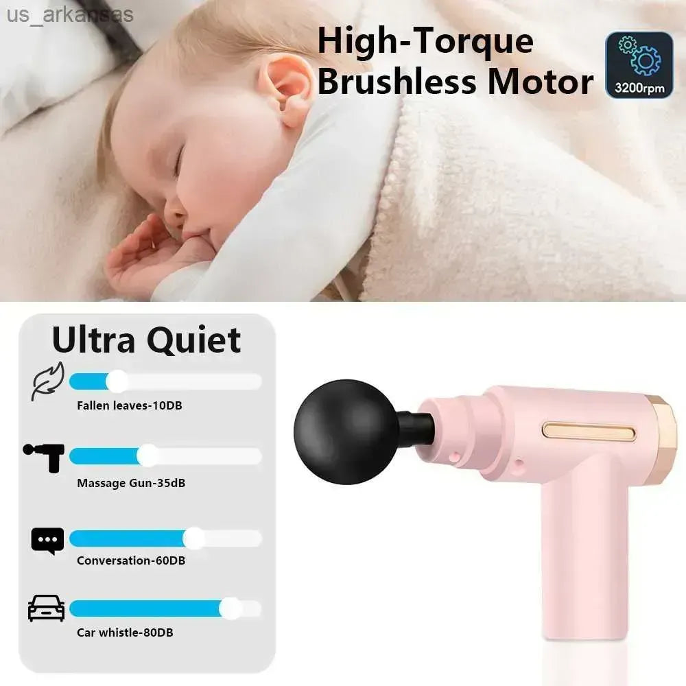 Professional Smart Percussion Massage Gun – Deep Tissue Muscle Massager with 4 Heads