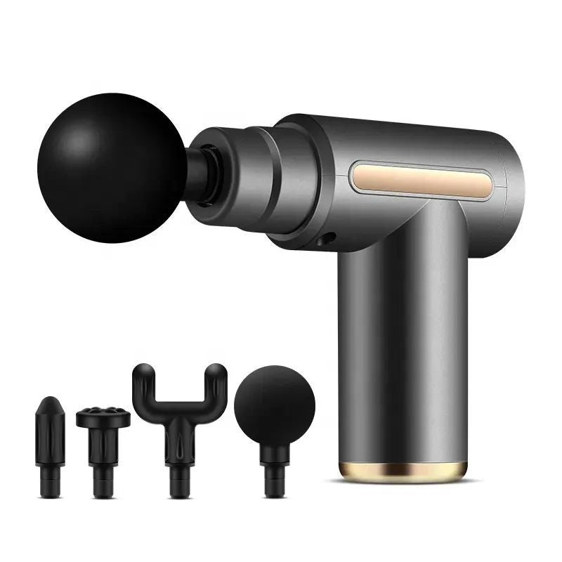 Professional Smart Percussion Massage Gun – Deep Tissue Muscle Massager with 4 Heads