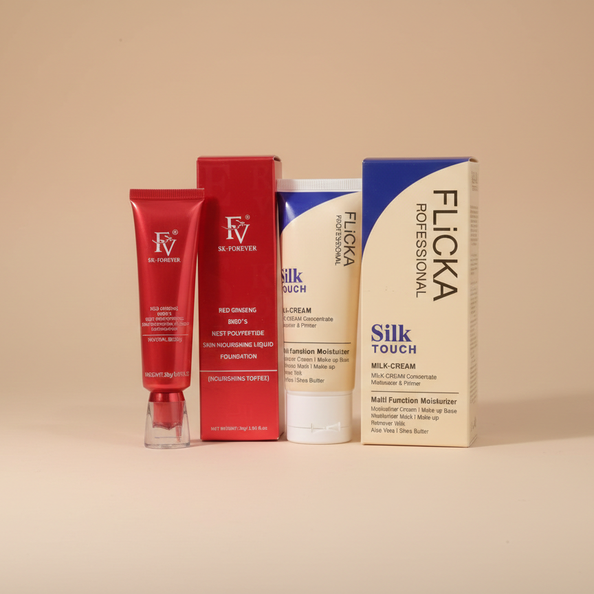 Flicka 2-in-1 Makeup Combo – Primer 60g + Ivory Foundation 30g