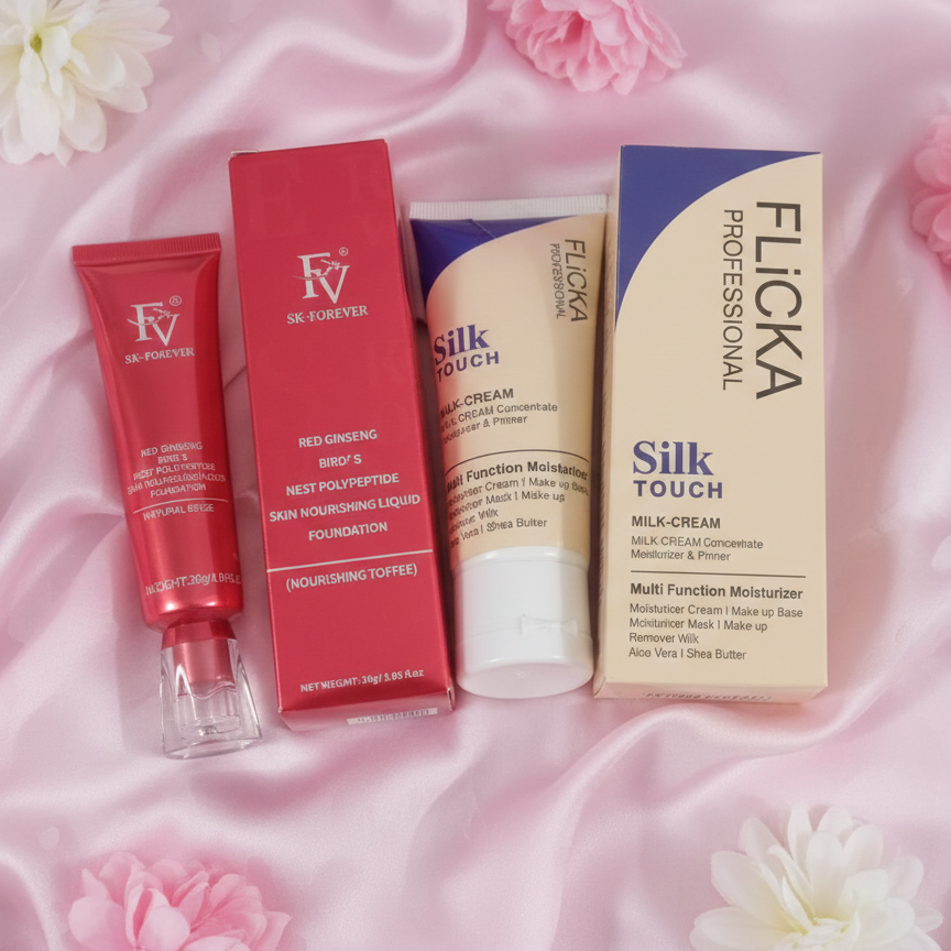Flicka 2-in-1 Makeup Combo β Primer 60g + Ivory Foundation 30g