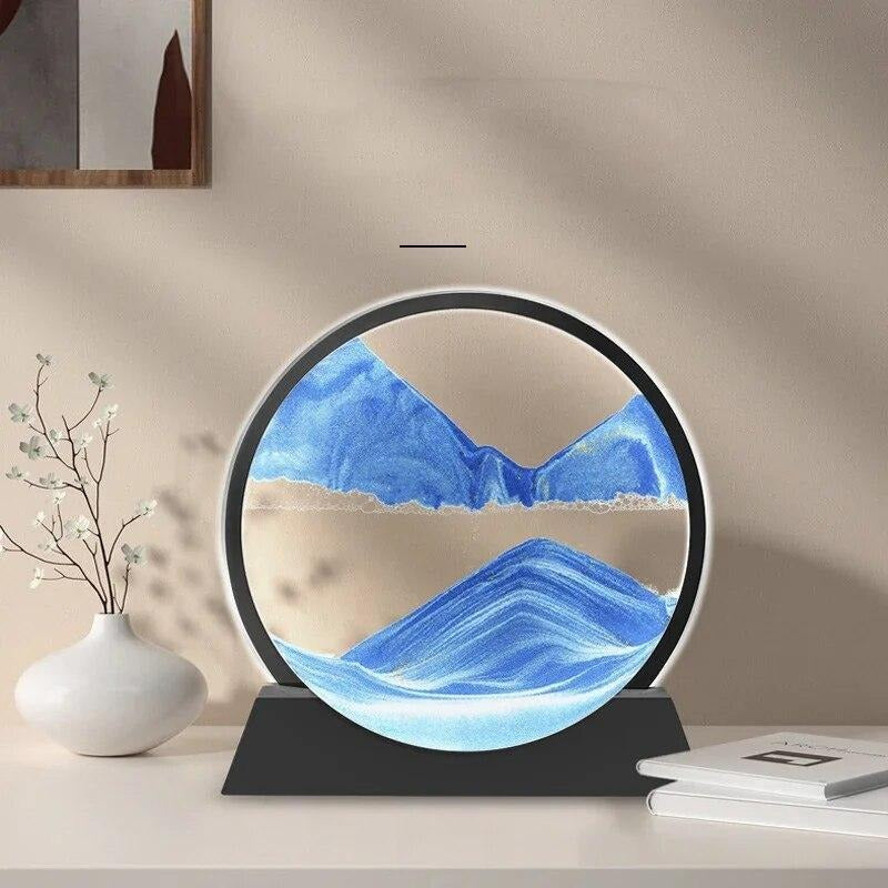 3D Moving Sand Art Lamp β Decorative Sandscape Table Lamp with Stand