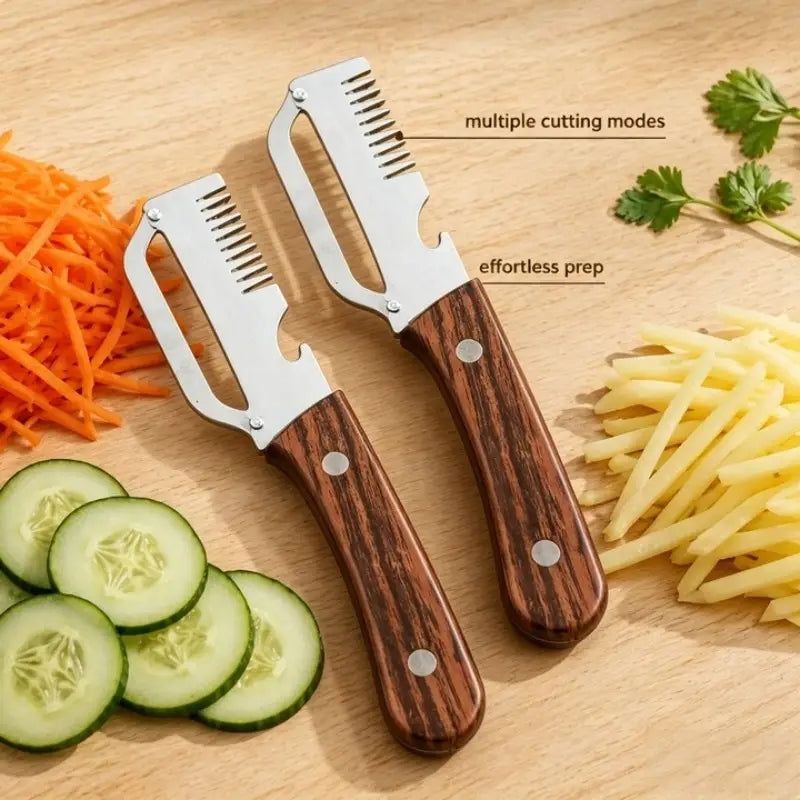3-in-1 Stainless Steel Peeler Knife β Vegetable Peeler, Cutter & Bottle Opener