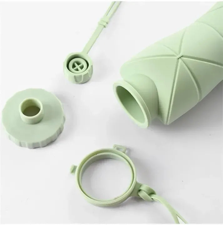 Silicone Folding Water Bottle – 600ml Collapsible & Portable Travel Bottle