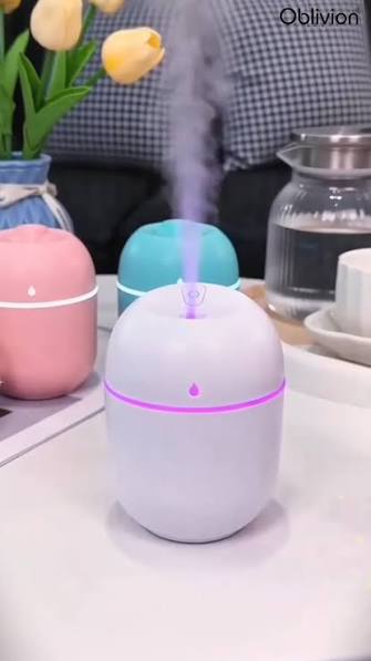 Mini Cute Air Humidifier with RGB Light β 220ML Portable Quiet Room Humidifier
