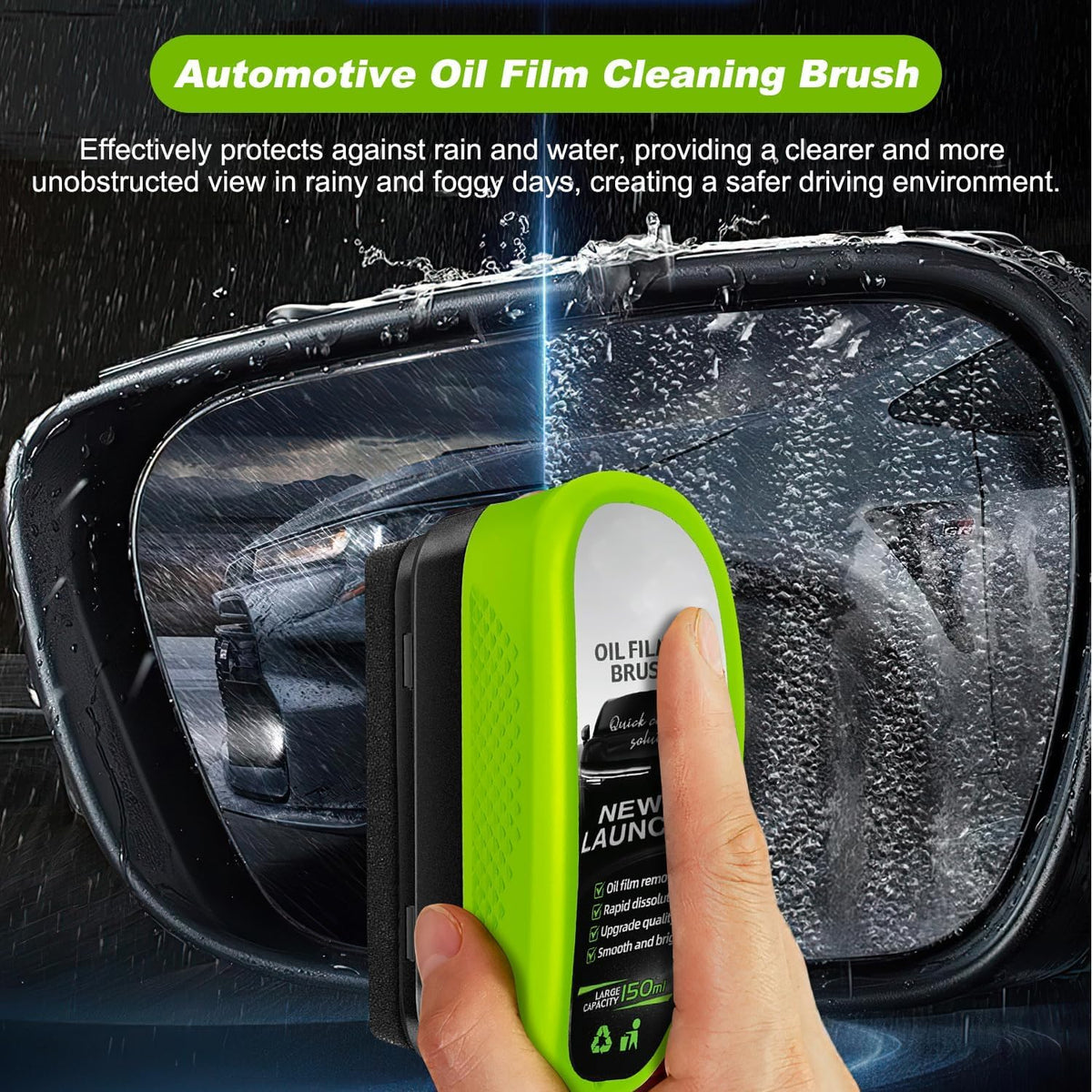 Universal Glass Cleaner – 120ml Water-Repellent Windshield & Mirror Cleaner