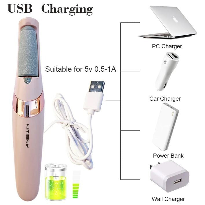 Flawless Pedi Electronic Pedicure Tool | Electric Foot Callus Remover for Smooth & Soft Feet