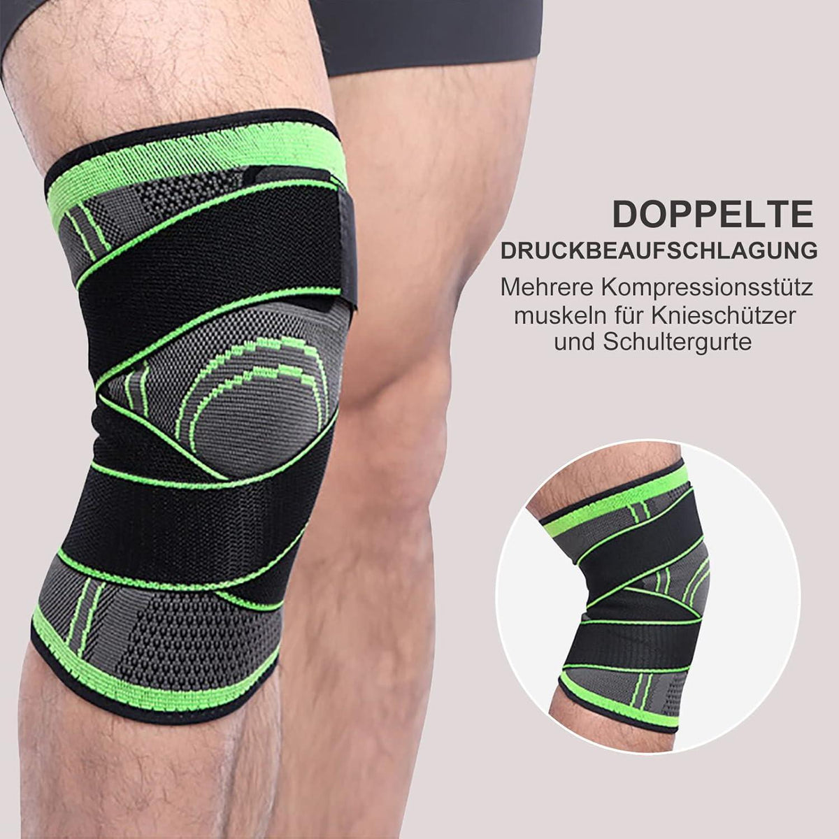 Adjustable Knee Support Band – Anti-Slip Knee Brace with Belt for Men & Women