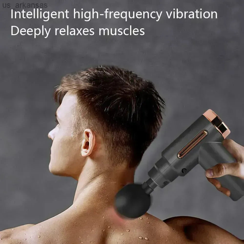 Professional Smart Percussion Massage Gun – Deep Tissue Muscle Massager with 4 Heads