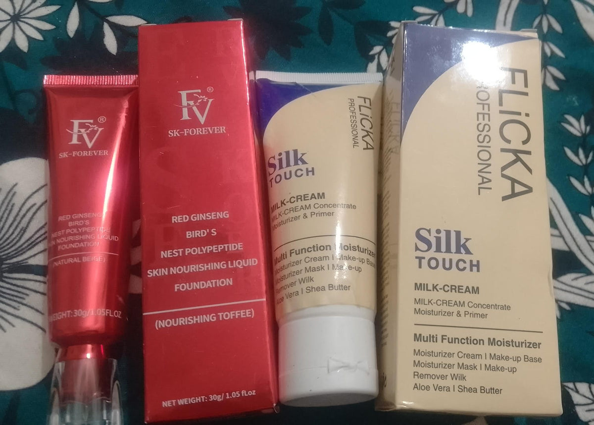 Flicka 2-in-1 Makeup Combo – Primer 60g + Ivory Foundation 30g
