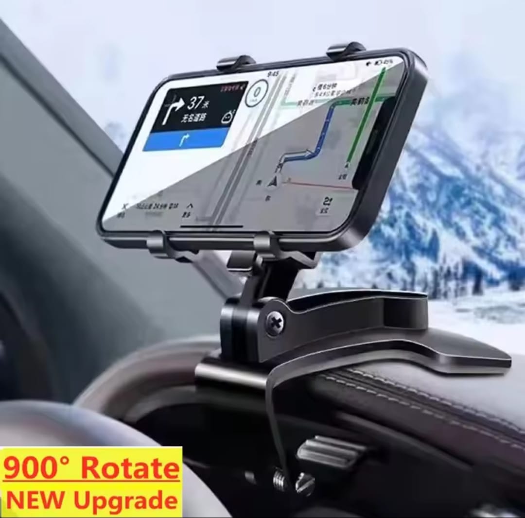 360° Rotatable Car Phone Holder – Dashboard, Sun Visor & Rear View Mirror Mount