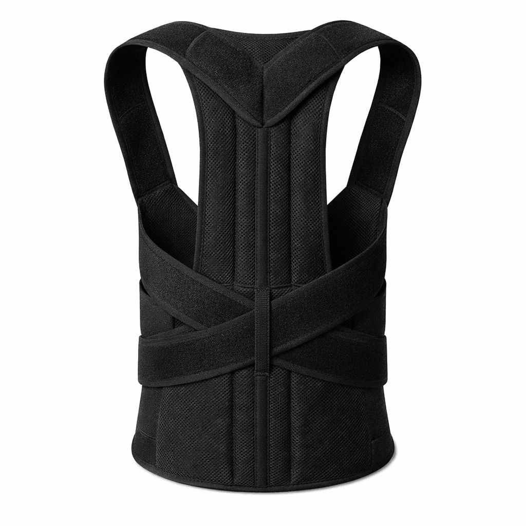 Adjustable Back Support Belt – Posture Corrector with Shoulder & Spine Support, Large