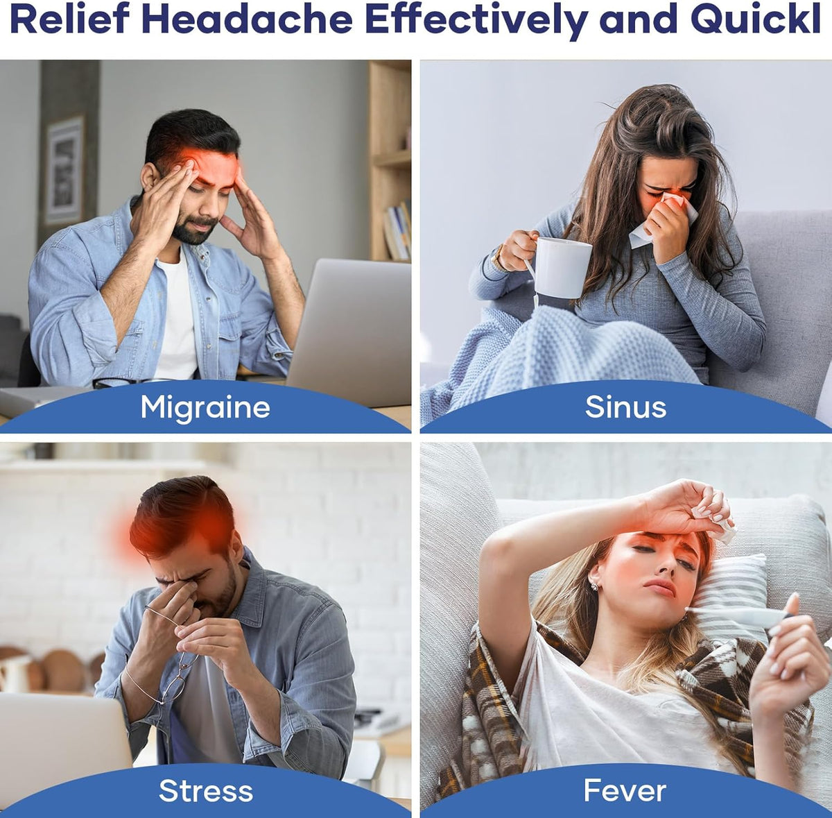 Migraine Relief Cap with Box – Reusable Hot & Cold Gel Therapy Headache Cap