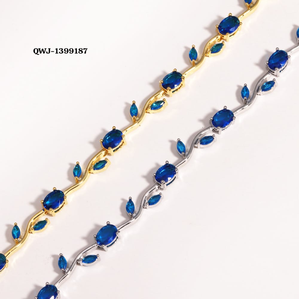 Tulip Bracelet for Women – Stainless Steel Elegant Blue & Silver Finish