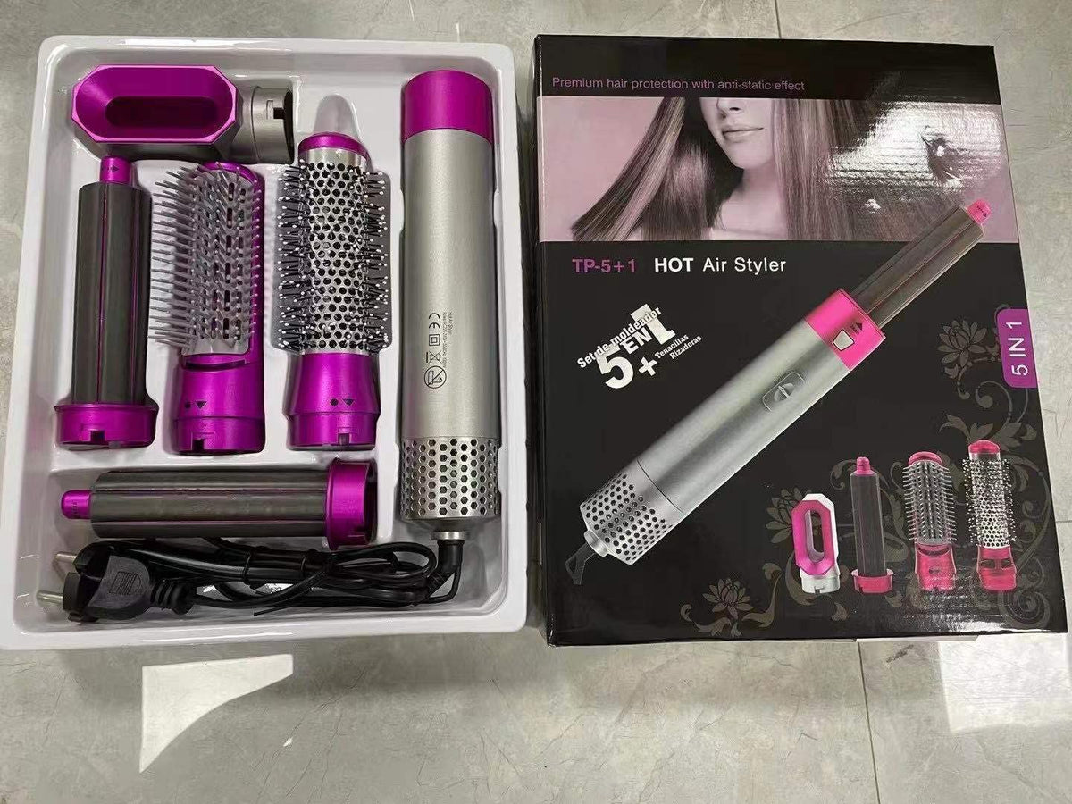 5-in-1 Hot Air Hair Styler – Volumizer, Straightener & Curler