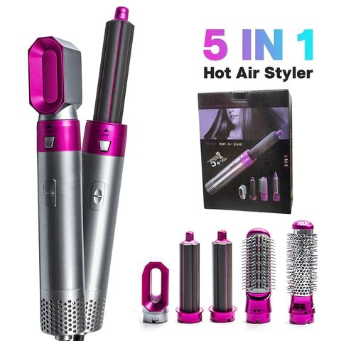 5-in-1 Hot Air Hair Styler – Volumizer, Straightener & Curler