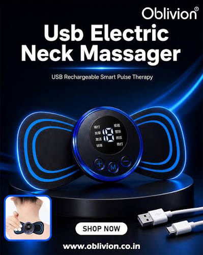 EMS Butterfly Neck & Foot Massager – Rechargeable Muscle Stimulator
