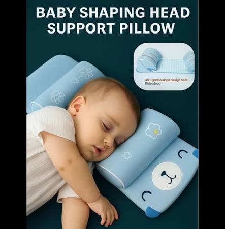 Newborn Baby Head Shaping Pillow – Soft, Breathable & Portable Infant Cushion