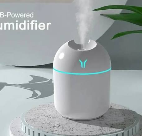 Mini Cute Air Humidifier with RGB Light – 220ML Portable Quiet Room Humidifier