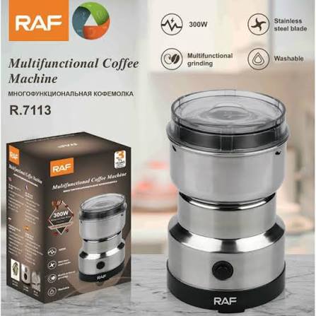 RAF R-7113 Electric Grinder – 300W Stainless Steel Blade | 85–100g Capacity