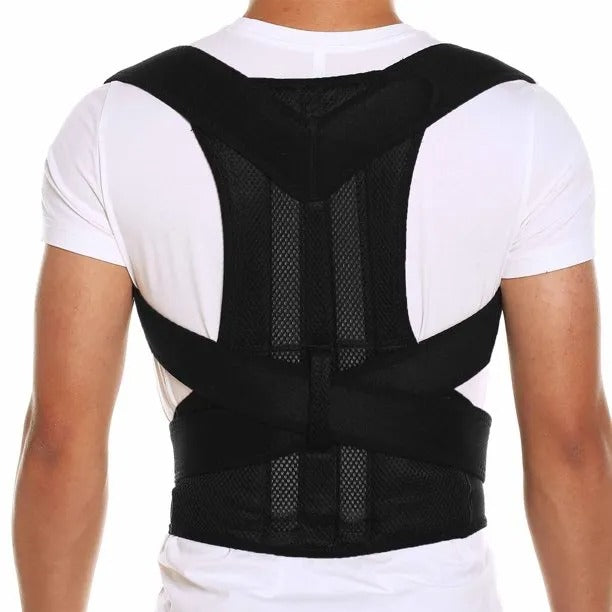 Adjustable Back Support Belt – Posture Corrector with Shoulder & Spine Support, Large